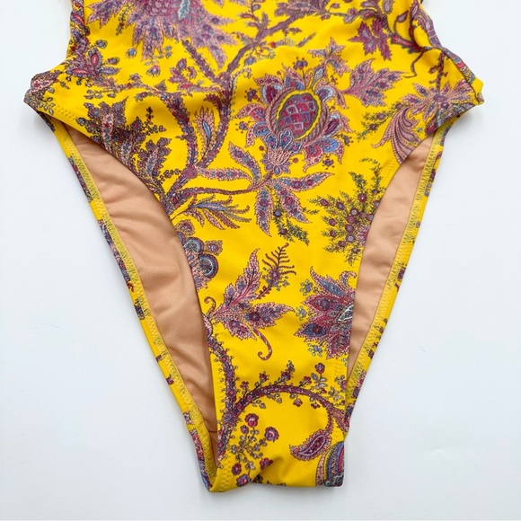 J. Crew Squareneck one-piece in Ratti golden paisley - Picture 4 of 13